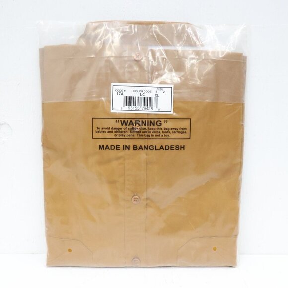 NWT Stone Creek Mens Button Up Shirt Size XL Brown Twin Breast Pockets - Picture 6 of 7